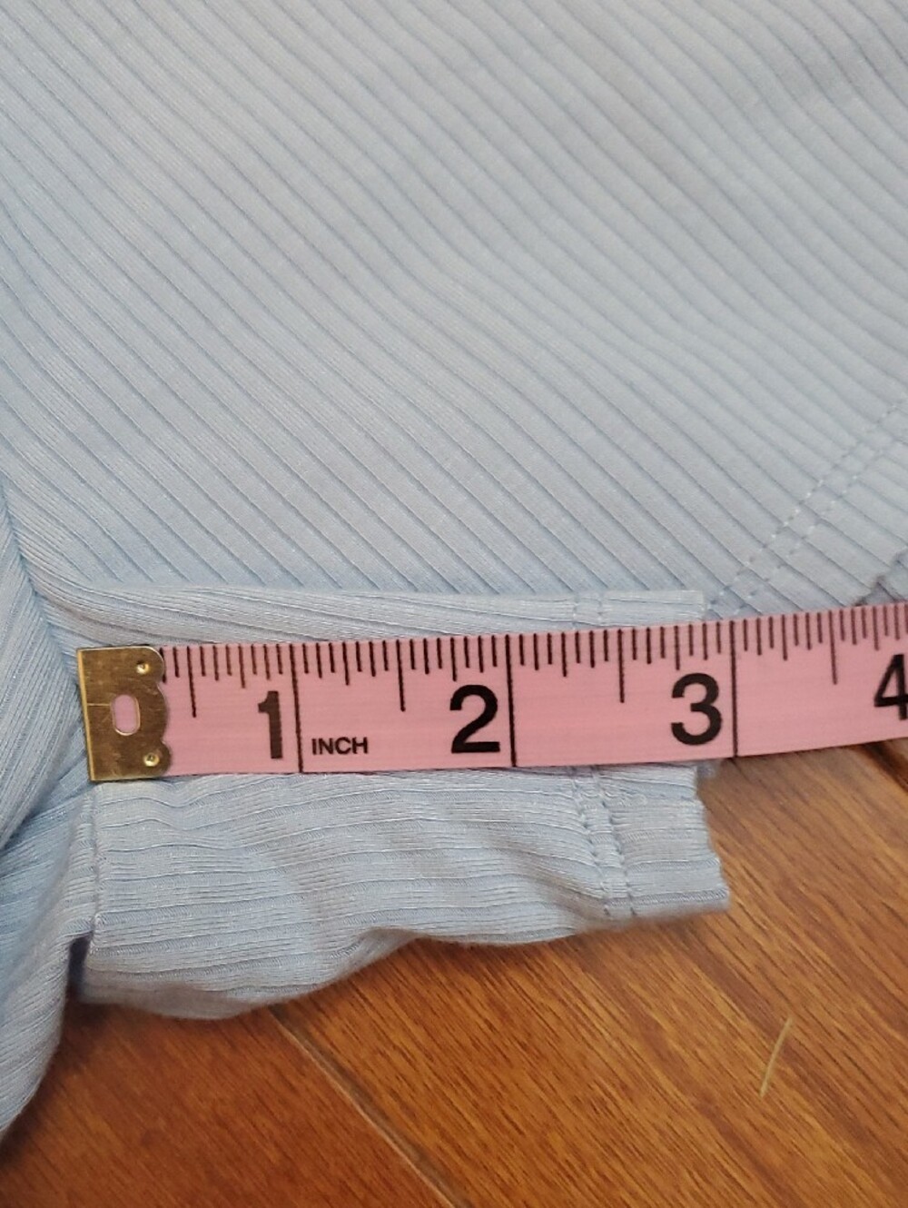 Love Tree Romper Ribbed Light Blue Size Large - Picture 5 of 9